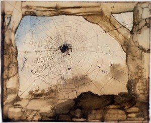 Vianden à travers une toile d'araignée